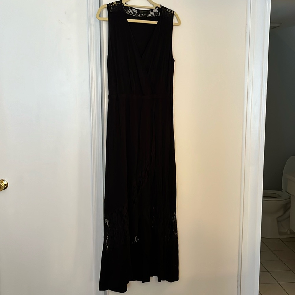 Spence black summer dress with lace detailing women’s large